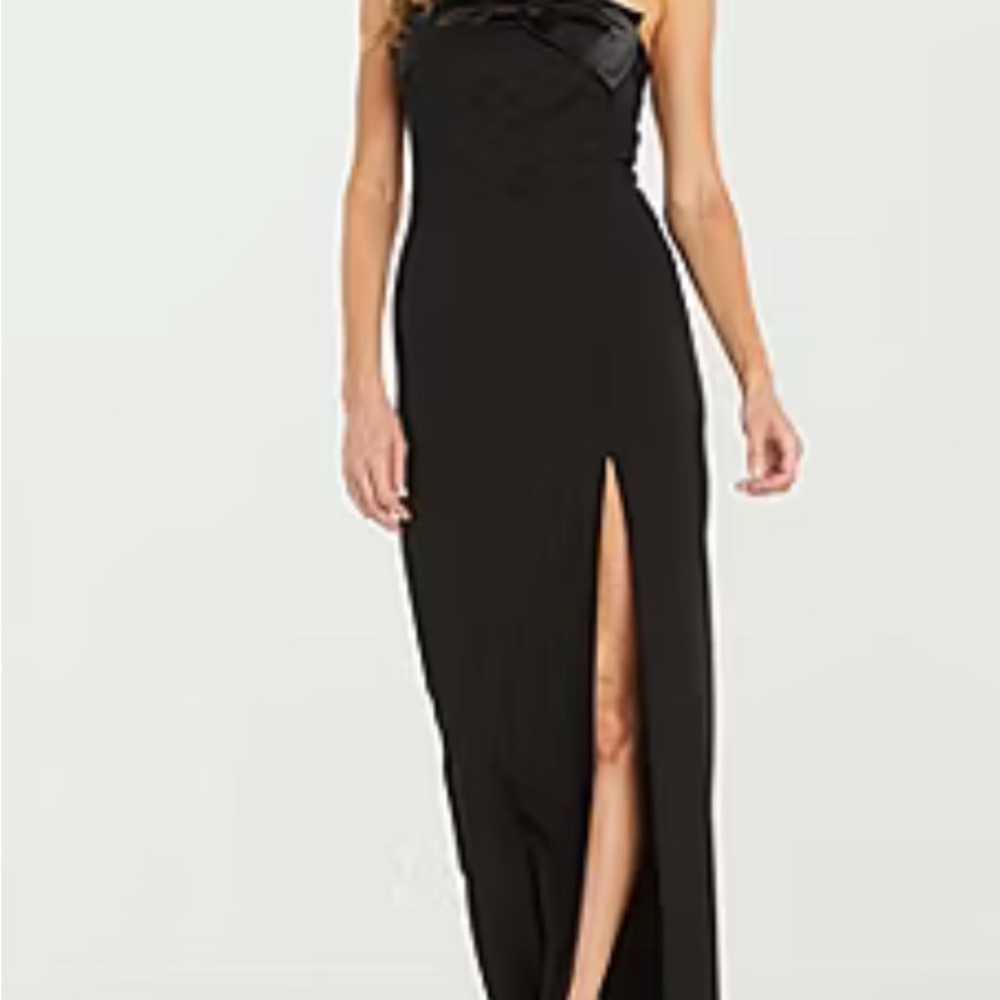 Black Strapless Gown